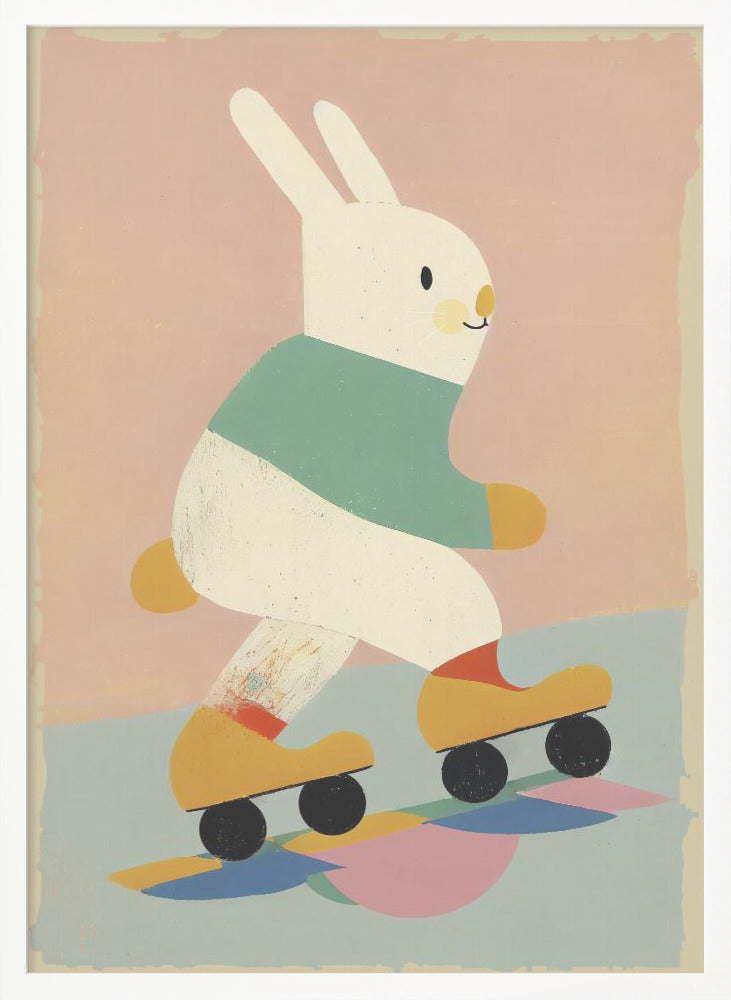 Skating Bunny - Poster / Art Print