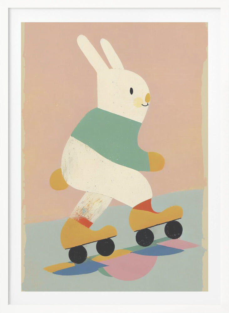 Skating Bunny - Poster / Art Print