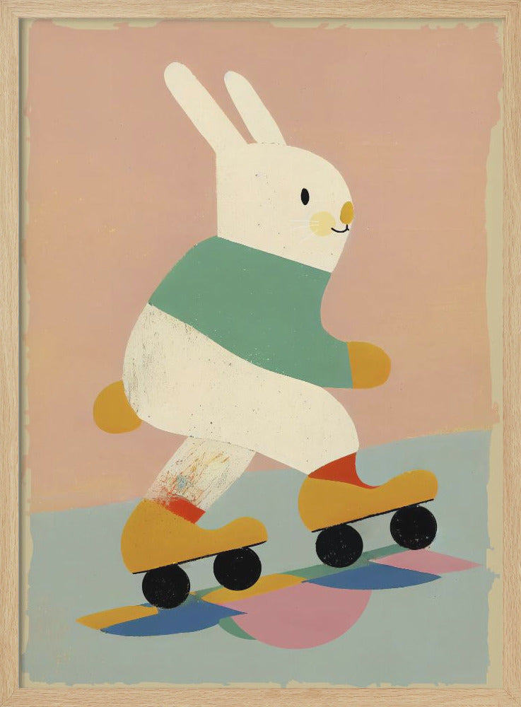 Skating Bunny - Poster / Art Print