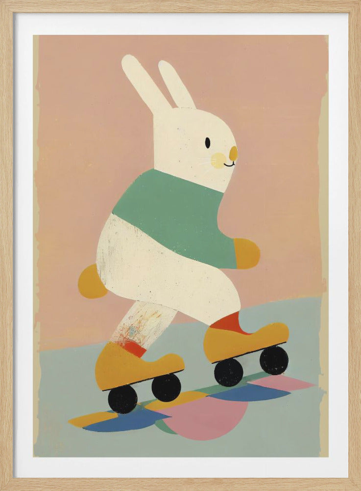 Skating Bunny - Poster / Art Print
