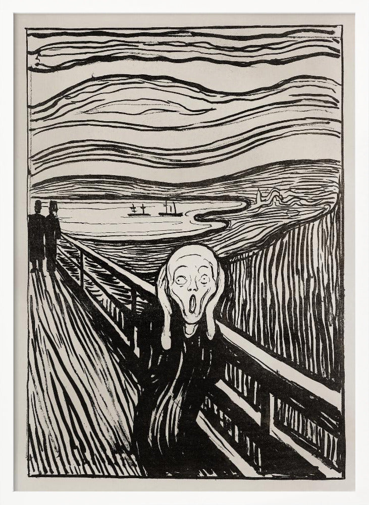 The Scream - Mono - Poster / Art Print
