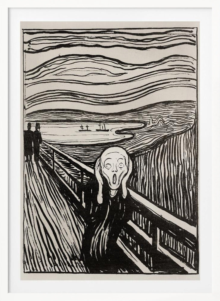 The Scream - Mono - Poster / Art Print