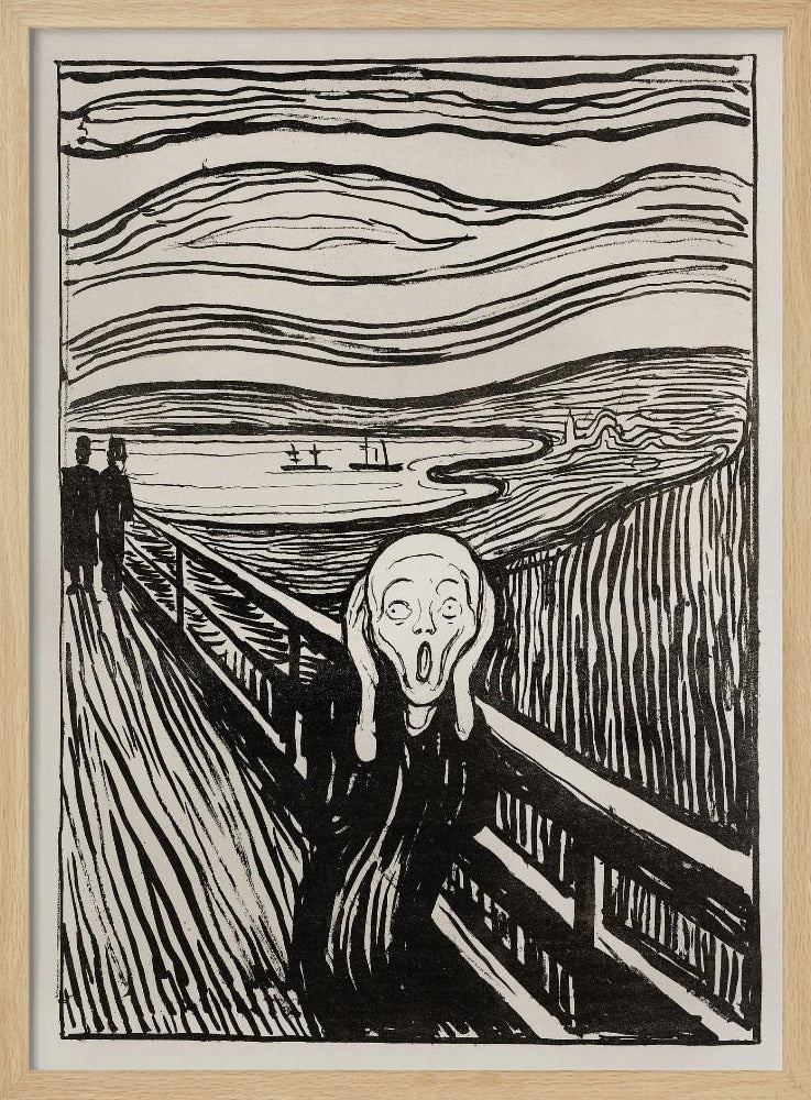 The Scream - Mono - Poster / Art Print