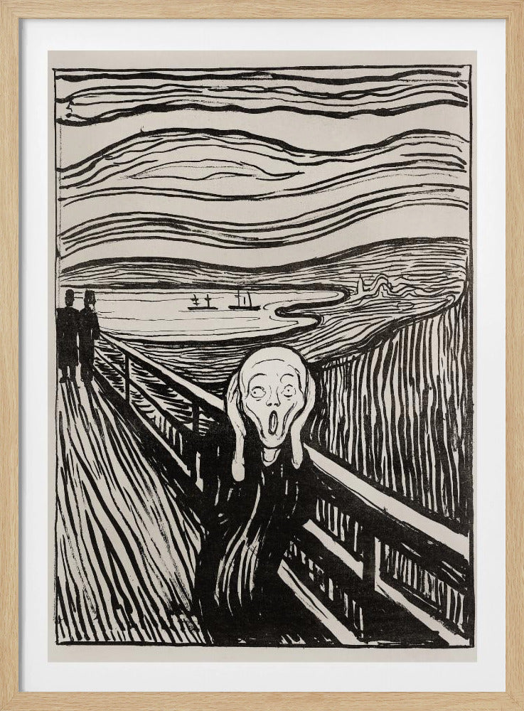 The Scream - Mono - Poster / Art Print