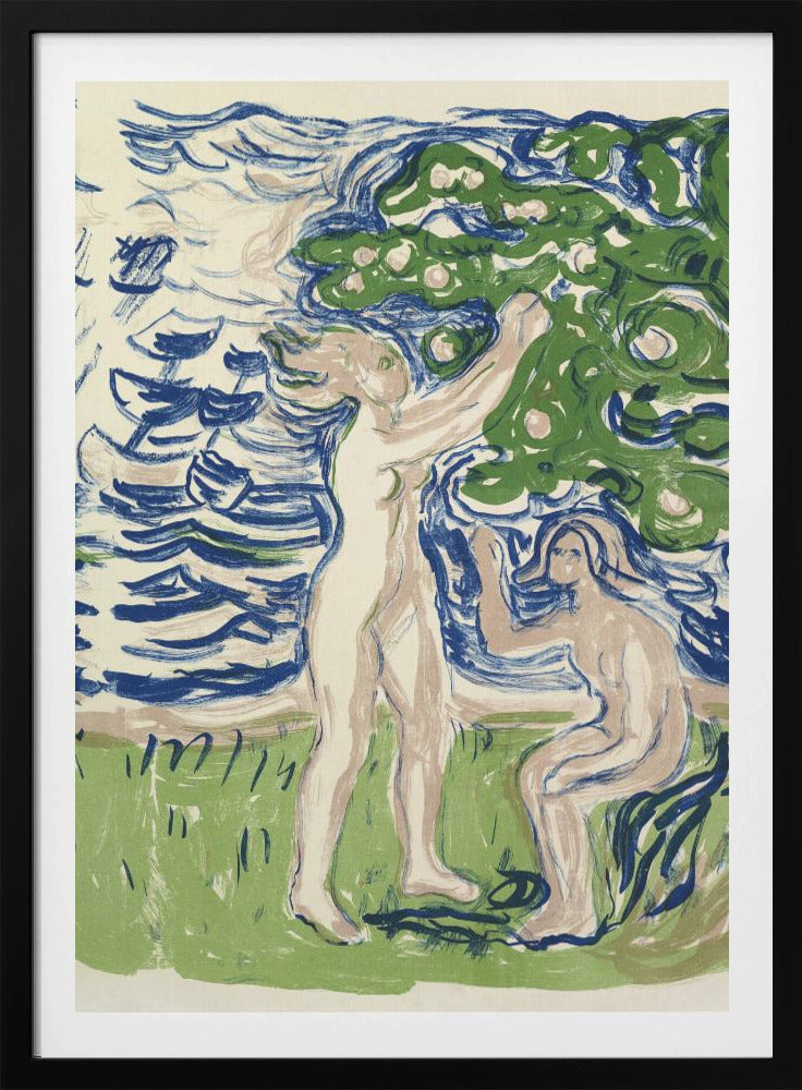Girls Picking Apples - Poster / Art Print