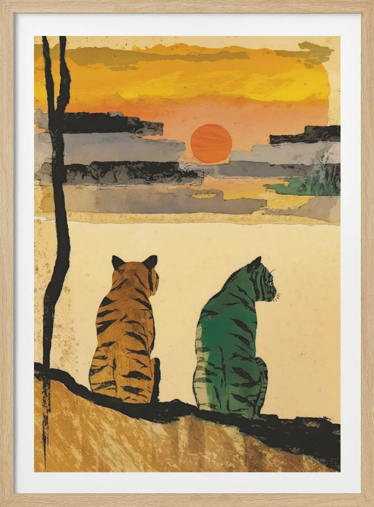 Resting Tigers - Poster / Art Print