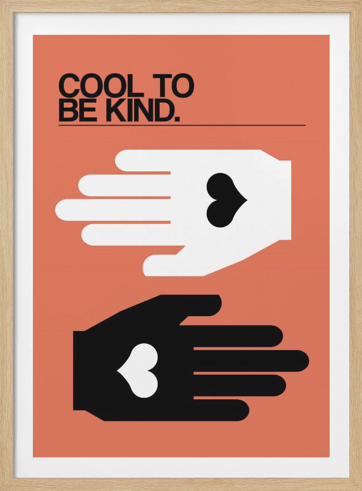 Cool To Be Kind Salmon - Poster / Art Print