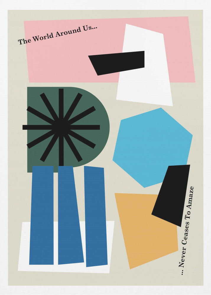 The World Around Us Gray - Poster / Art Print