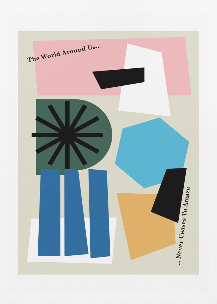 The World Around Us Gray - Poster / Art Print