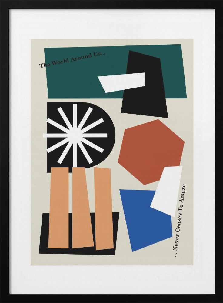 The World Around Us Greige - Poster / Art Print
