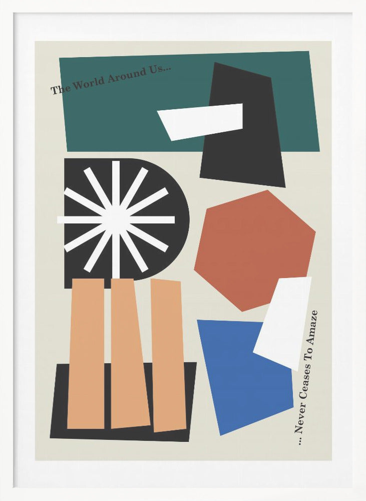 The World Around Us Greige - Poster / Art Print