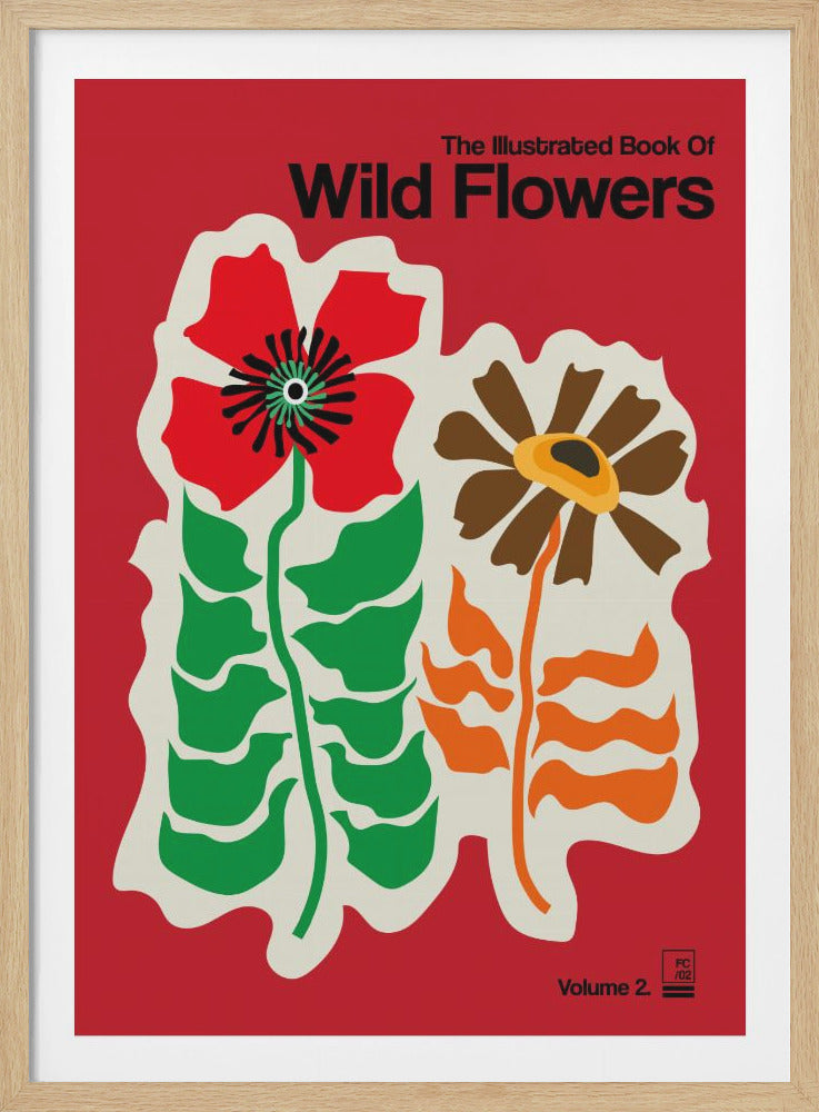 The Illustrated Book Of Wild Flowers Vol.2 Red - Poster / Art Print