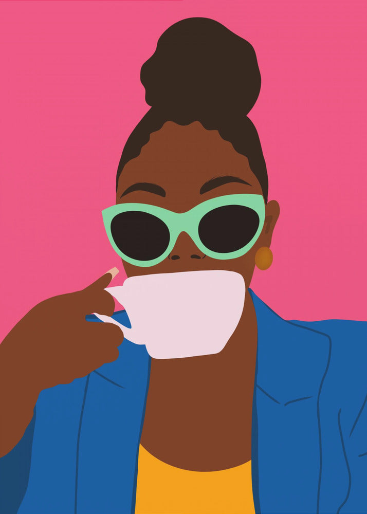Women Drinking Coffee - Poster / Art Print