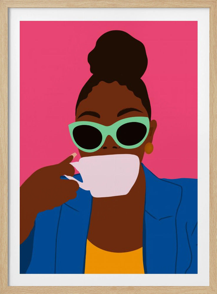 Women Drinking Coffee - Poster / Art Print