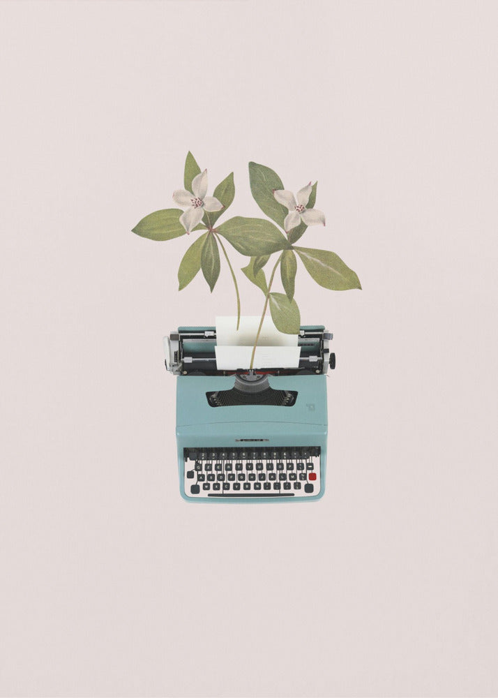 Botanical typewriter - Poster / Art Print
