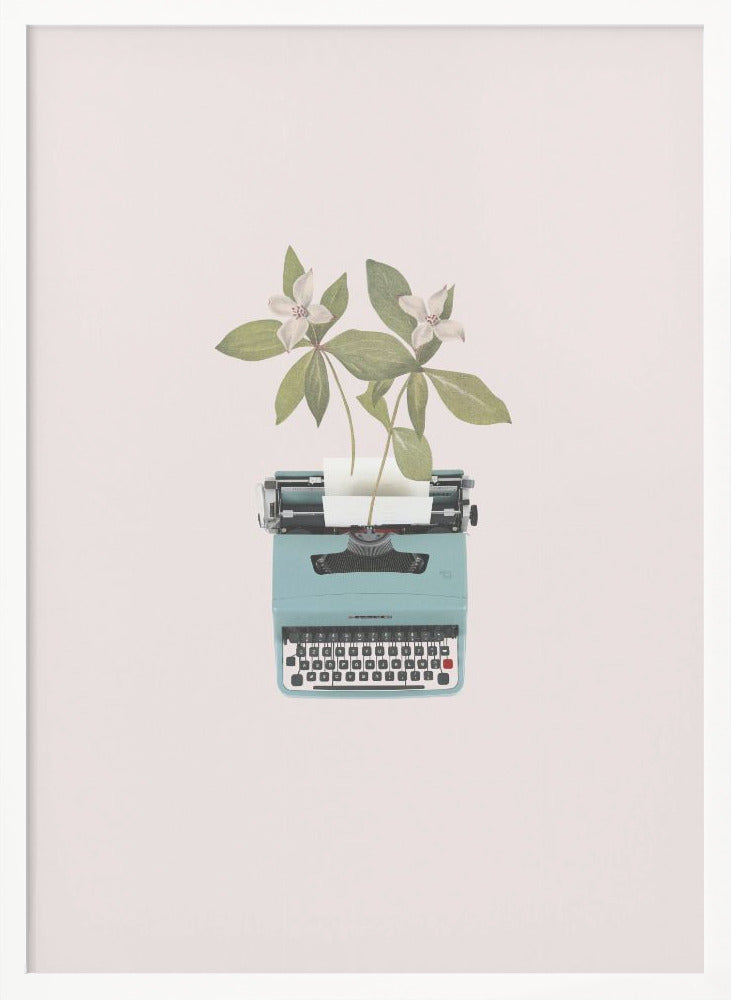Botanical typewriter - Poster / Art Print