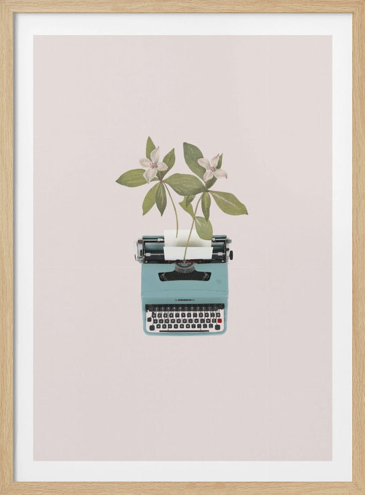 Botanical typewriter - Poster / Art Print