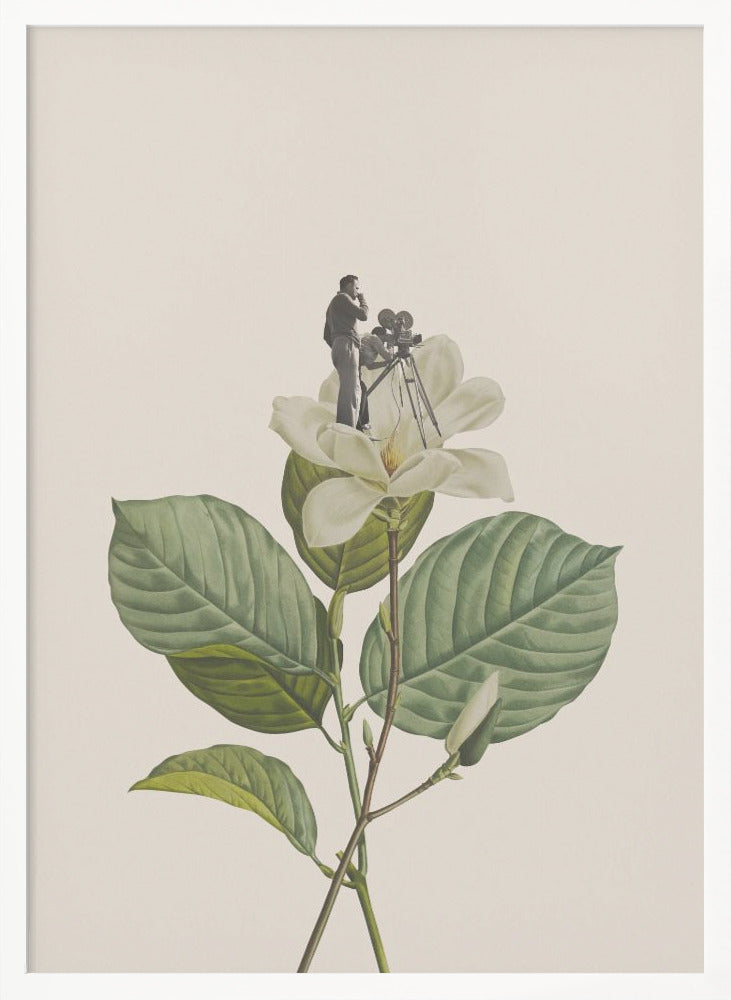 Botanical vintage cameraman - Poster / Art Print