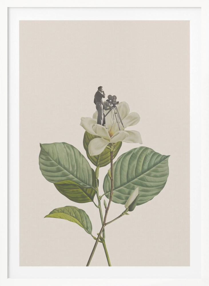 Botanical vintage cameraman - Poster / Art Print