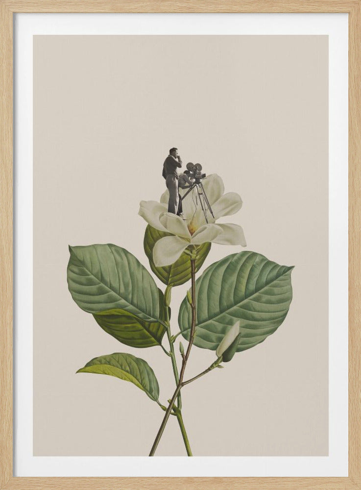 Botanical vintage cameraman - Poster / Art Print