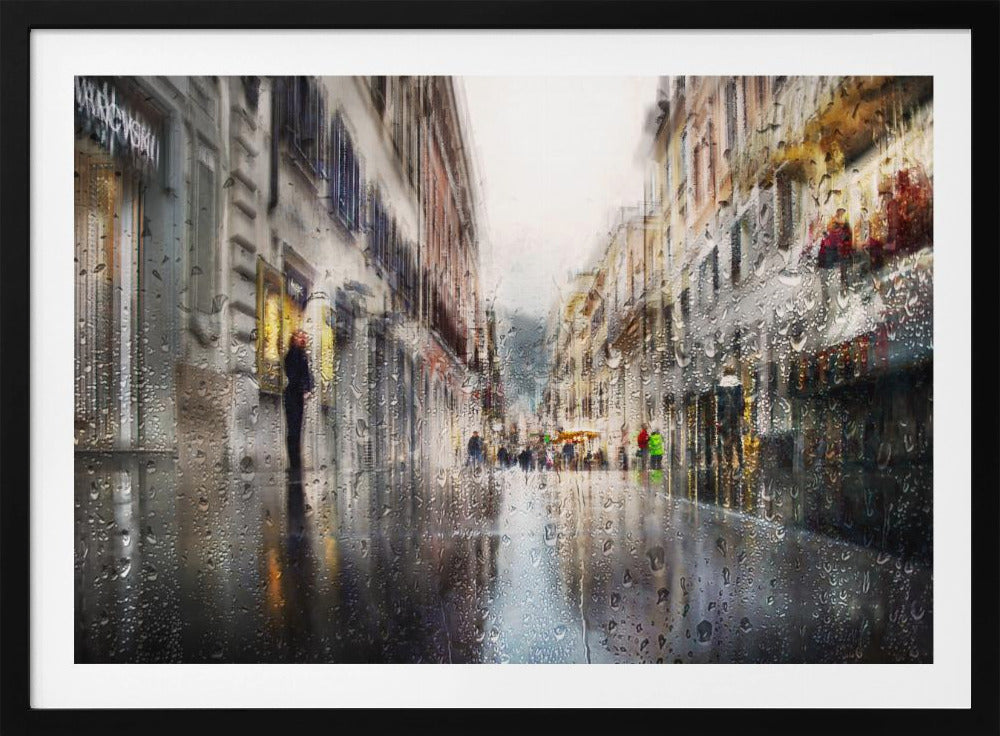 After the rain in the alleys of Rome - Poster / Art Print