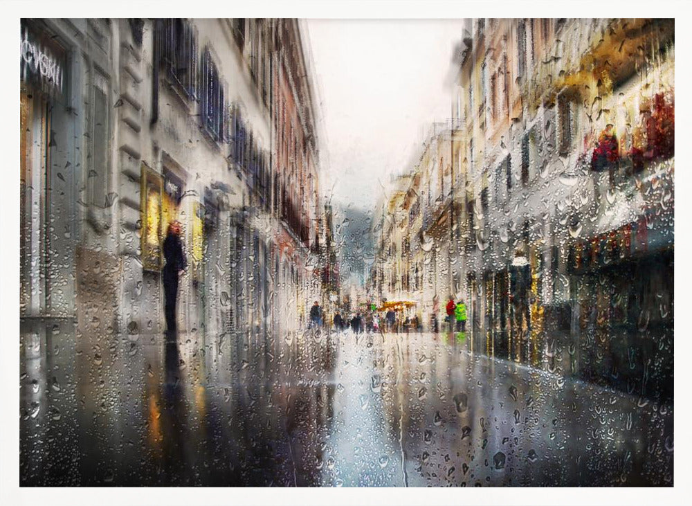 After the rain in the alleys of Rome - Poster / Art Print