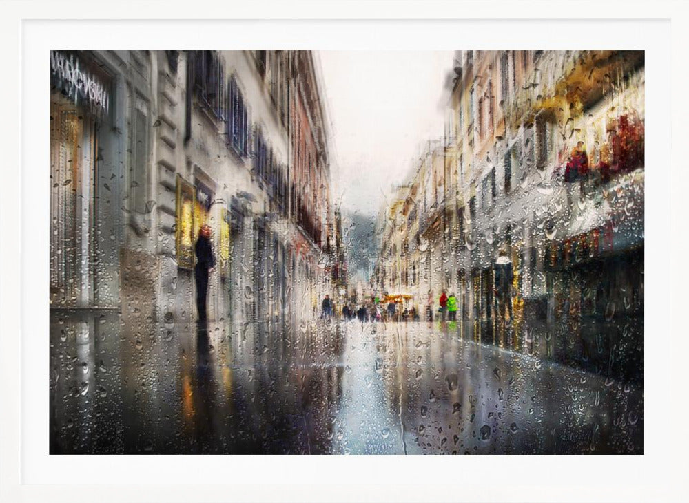 After the rain in the alleys of Rome - Poster / Art Print