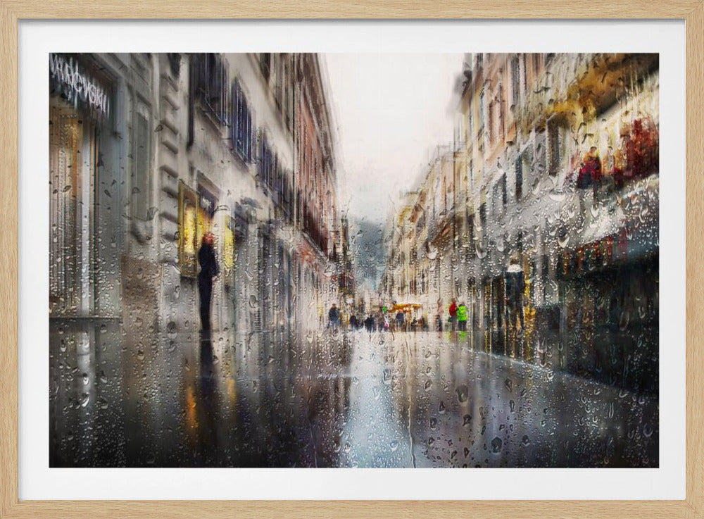 After the rain in the alleys of Rome - Poster / Art Print