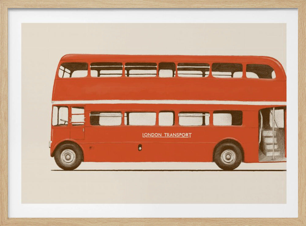 Red English Bus - Poster / Art Print