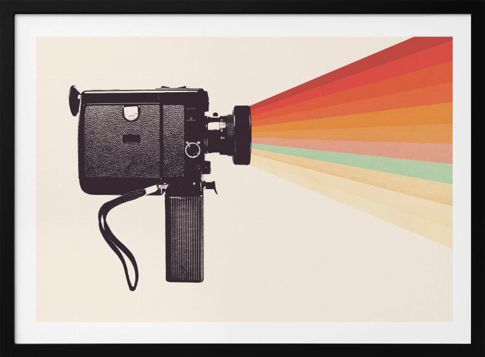 Movie Camera Rainbow - Poster / Art Print