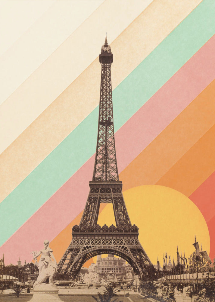 Eiffel Tower Rainbow - Poster / Art Print