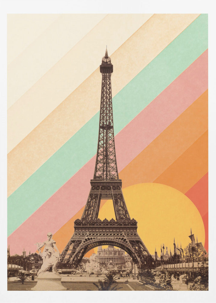 Eiffel Tower Rainbow - Poster / Art Print