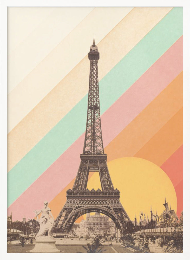 Eiffel Tower Rainbow - Poster / Art Print