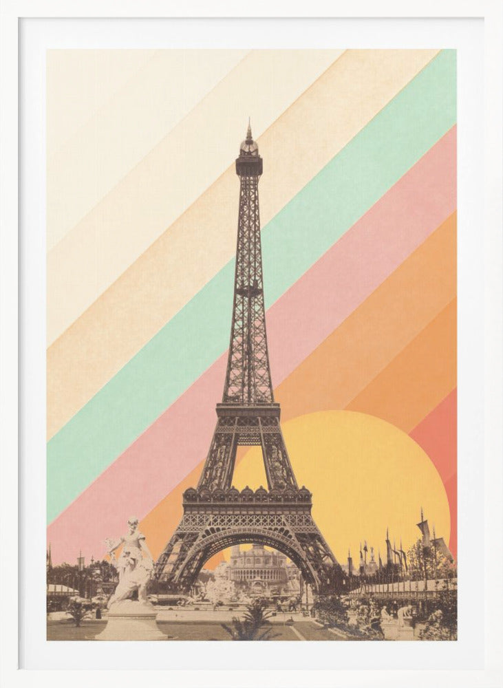 Eiffel Tower Rainbow - Poster / Art Print