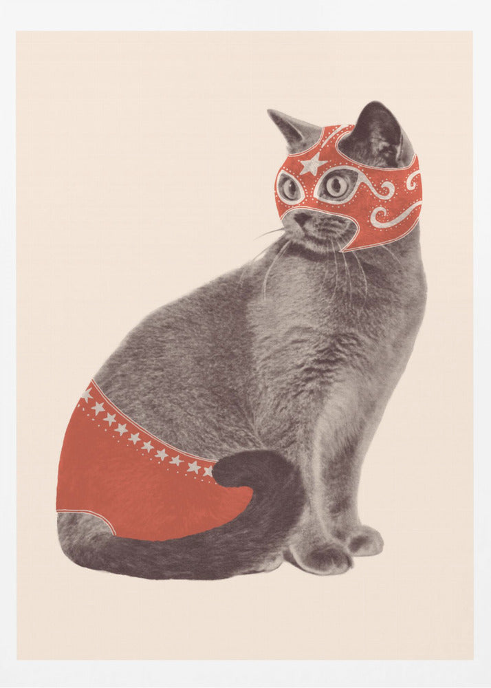 Chat Catcheur - Poster / Art Print