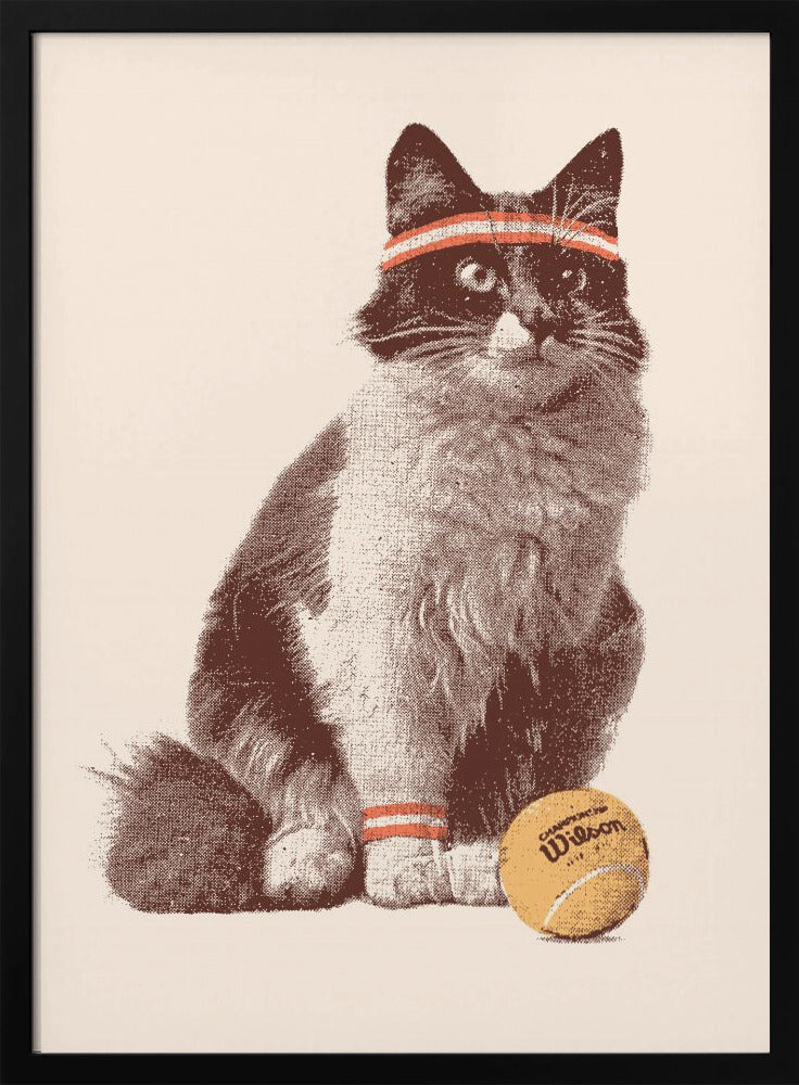 Chat Tennis - Poster / Art Print