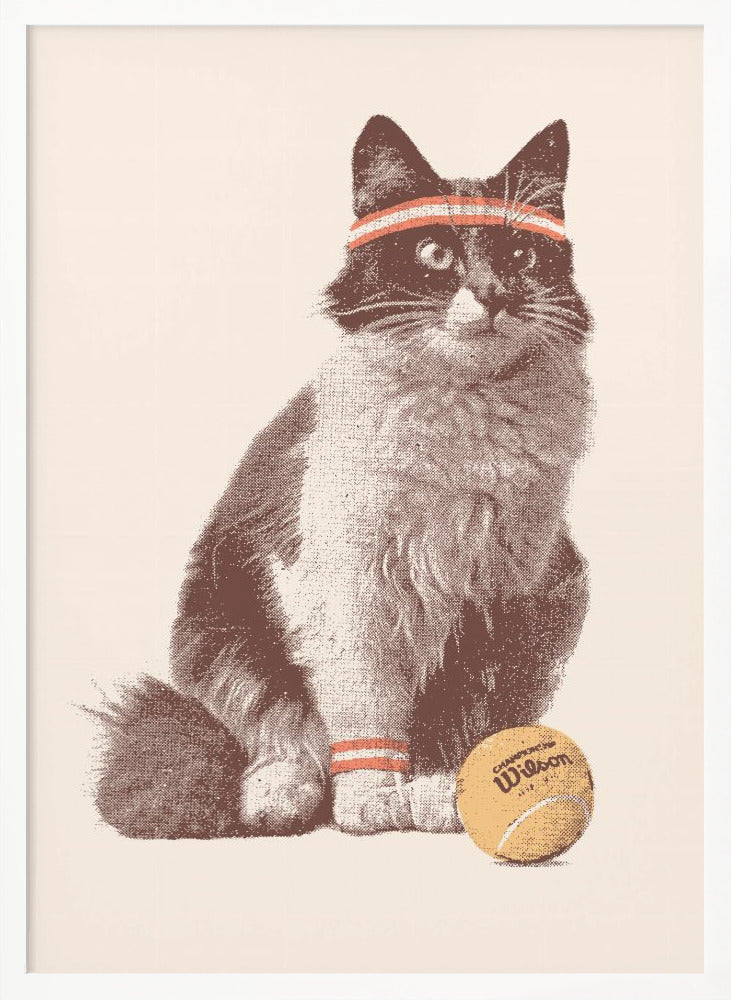 Chat Tennis - Poster / Art Print