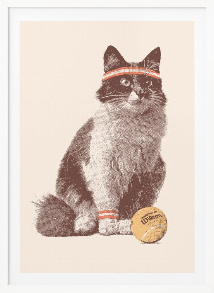 Chat Tennis - Poster / Art Print