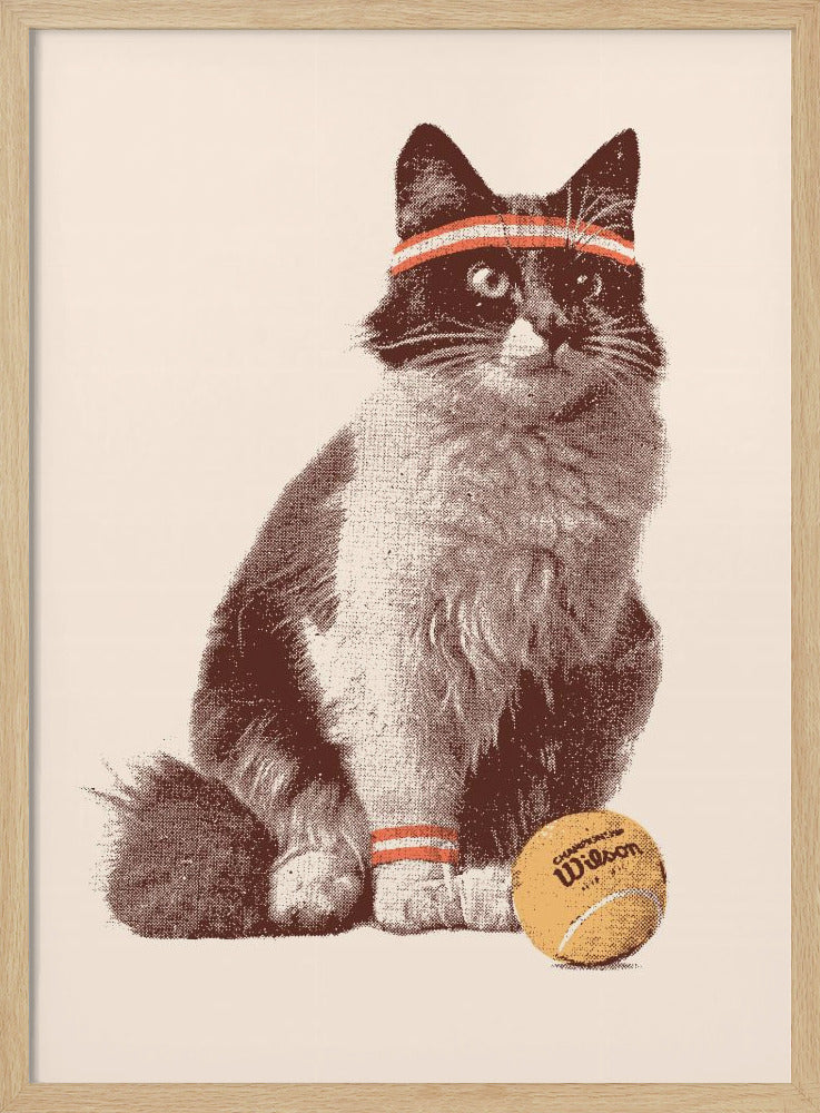Chat Tennis - Poster / Art Print