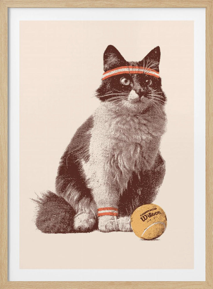 Chat Tennis - Poster / Art Print