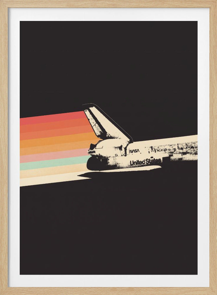 Space Ship Rainbow - Poster / Art Print
