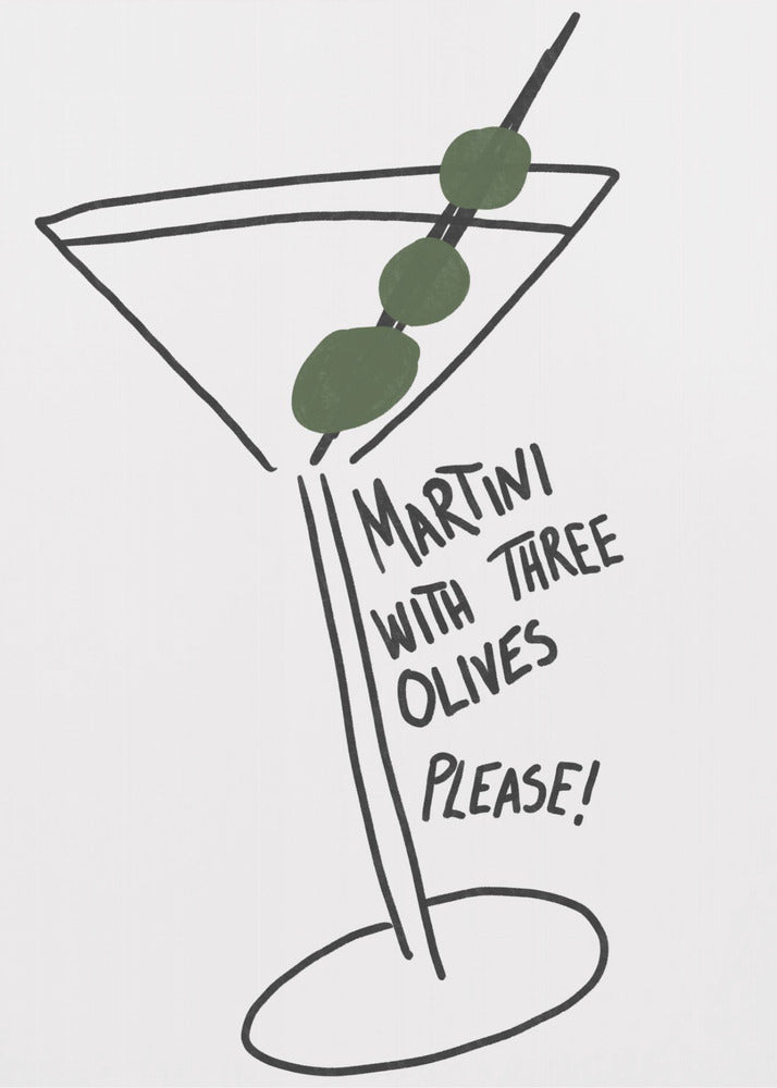 Martini Three Olives - Poster / Art Print