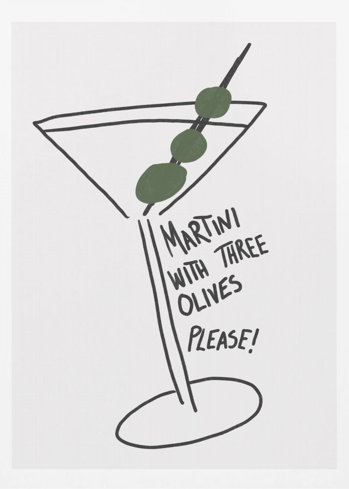 Martini Three Olives - Poster / Art Print