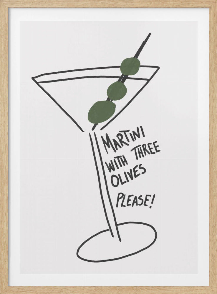 Martini Three Olives - Poster / Art Print