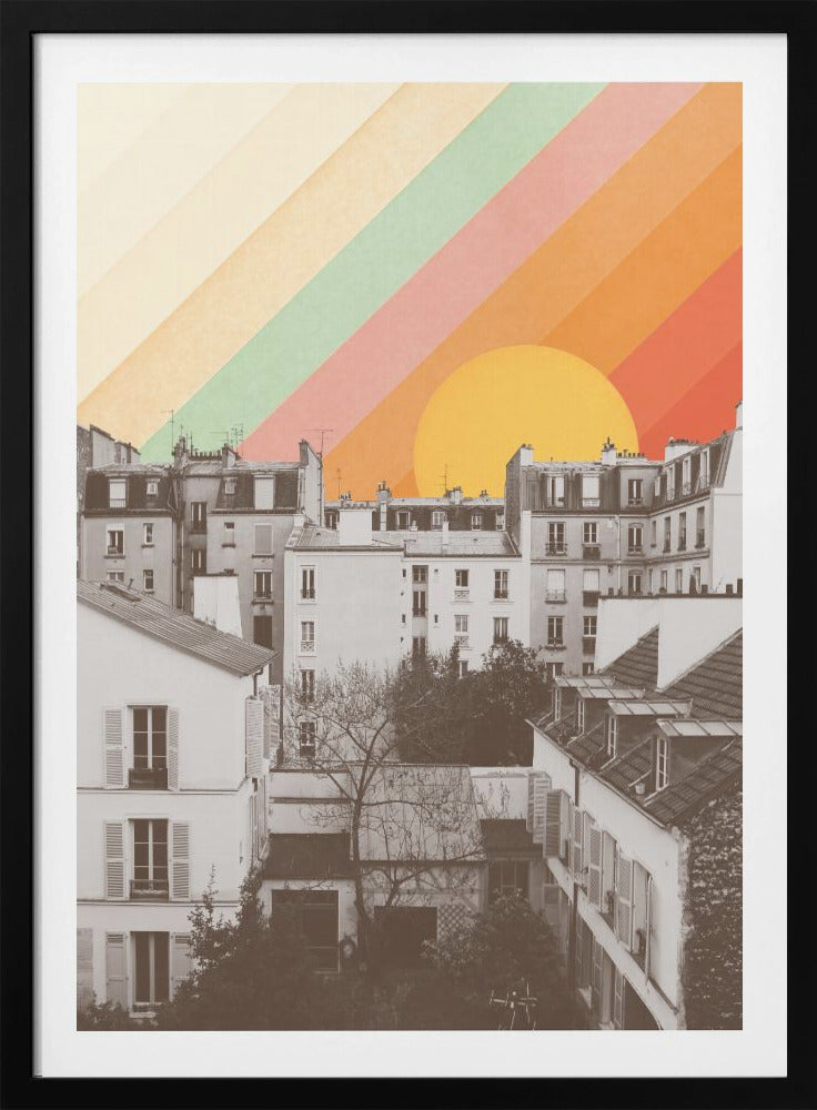 Rainbow Sky Above Paris - Poster / Art Print