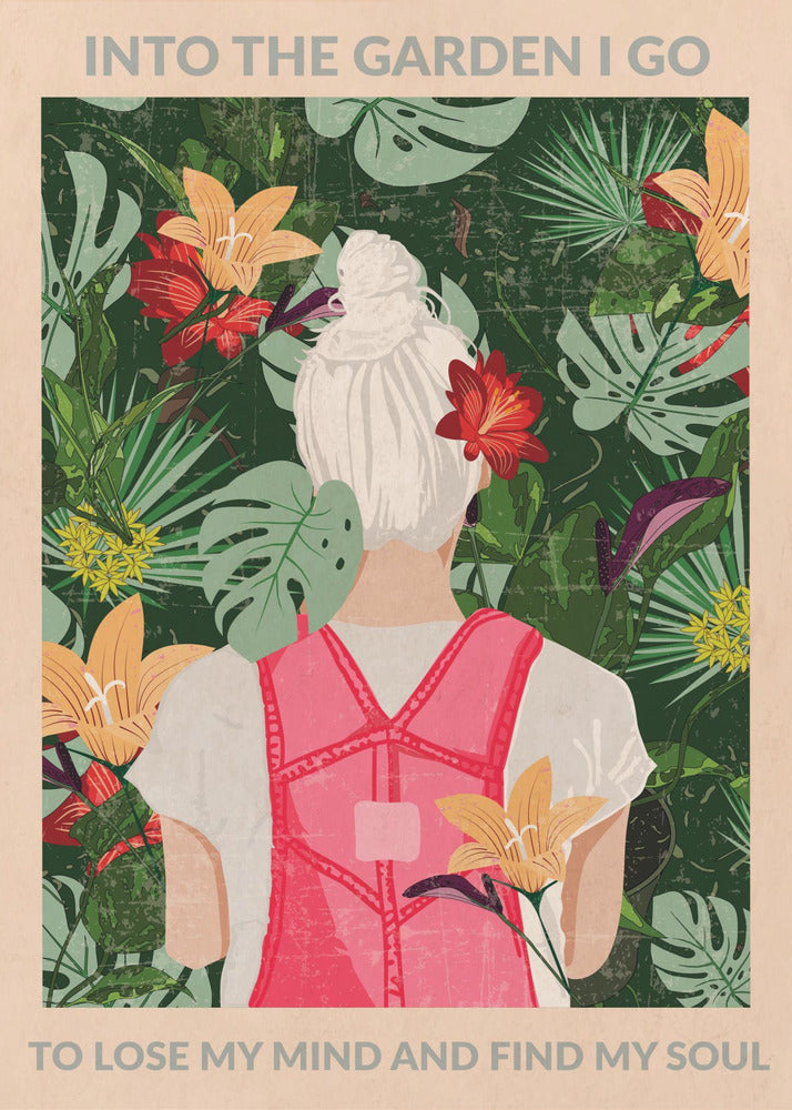 Into the Garden (grey) - Poster / Art Print