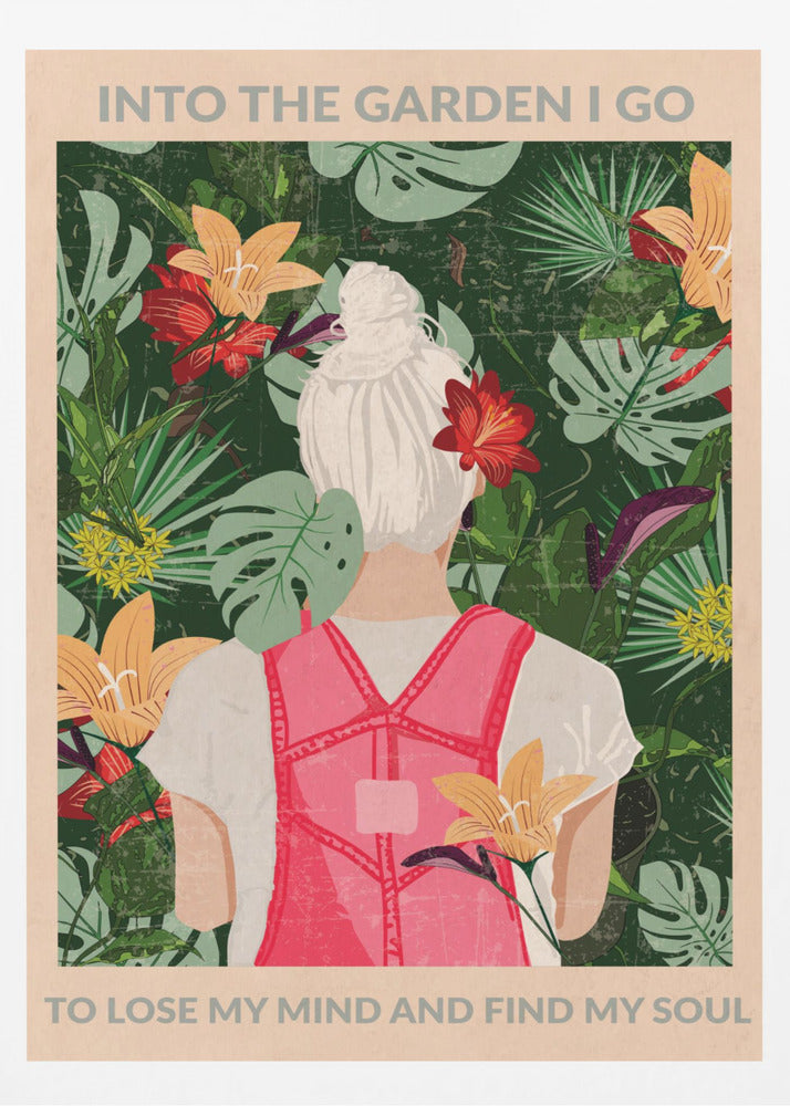 Into the Garden (grey) - Poster / Art Print