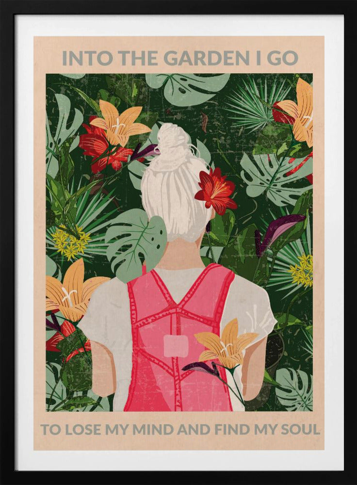 Into the Garden (grey) - Poster / Art Print