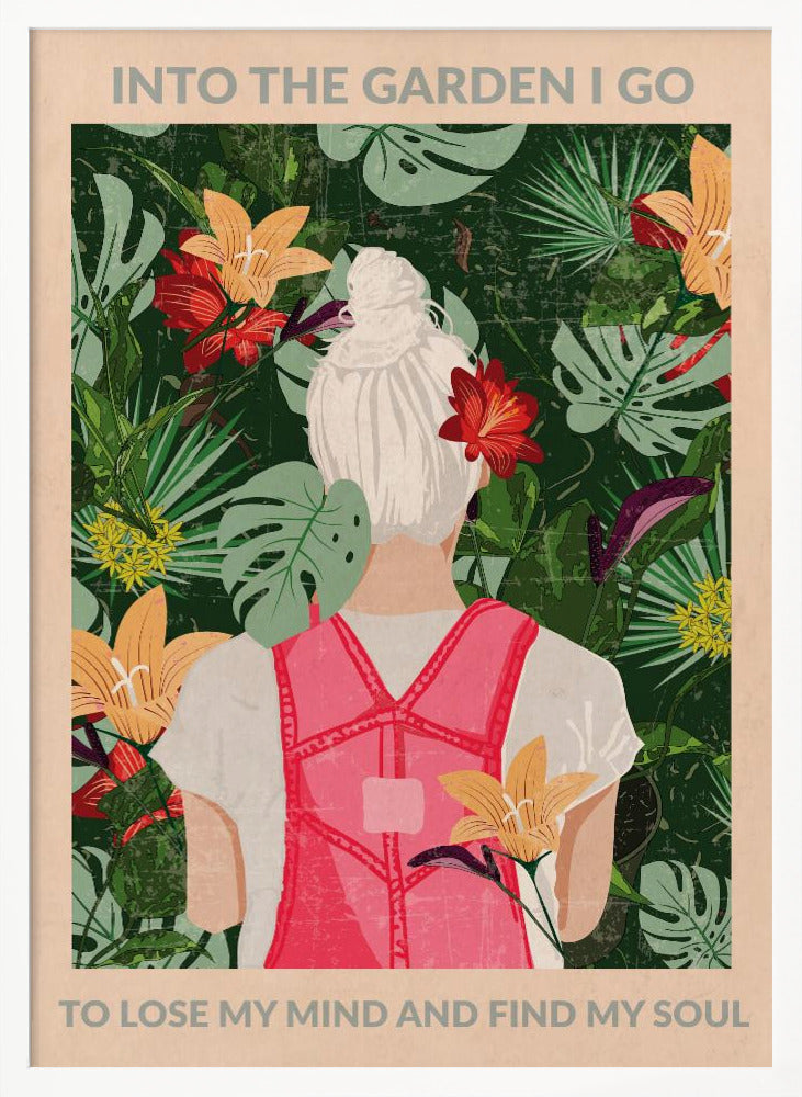 Into the Garden (grey) - Poster / Art Print