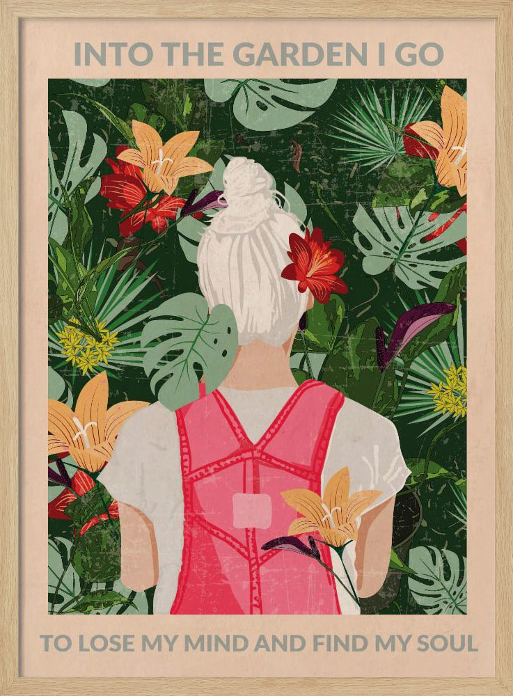 Into the Garden (grey) - Poster / Art Print